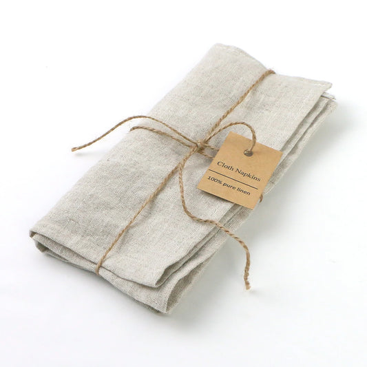 Set of 4 Pure Linen Napkins – Soft, Reusable Table Linen
