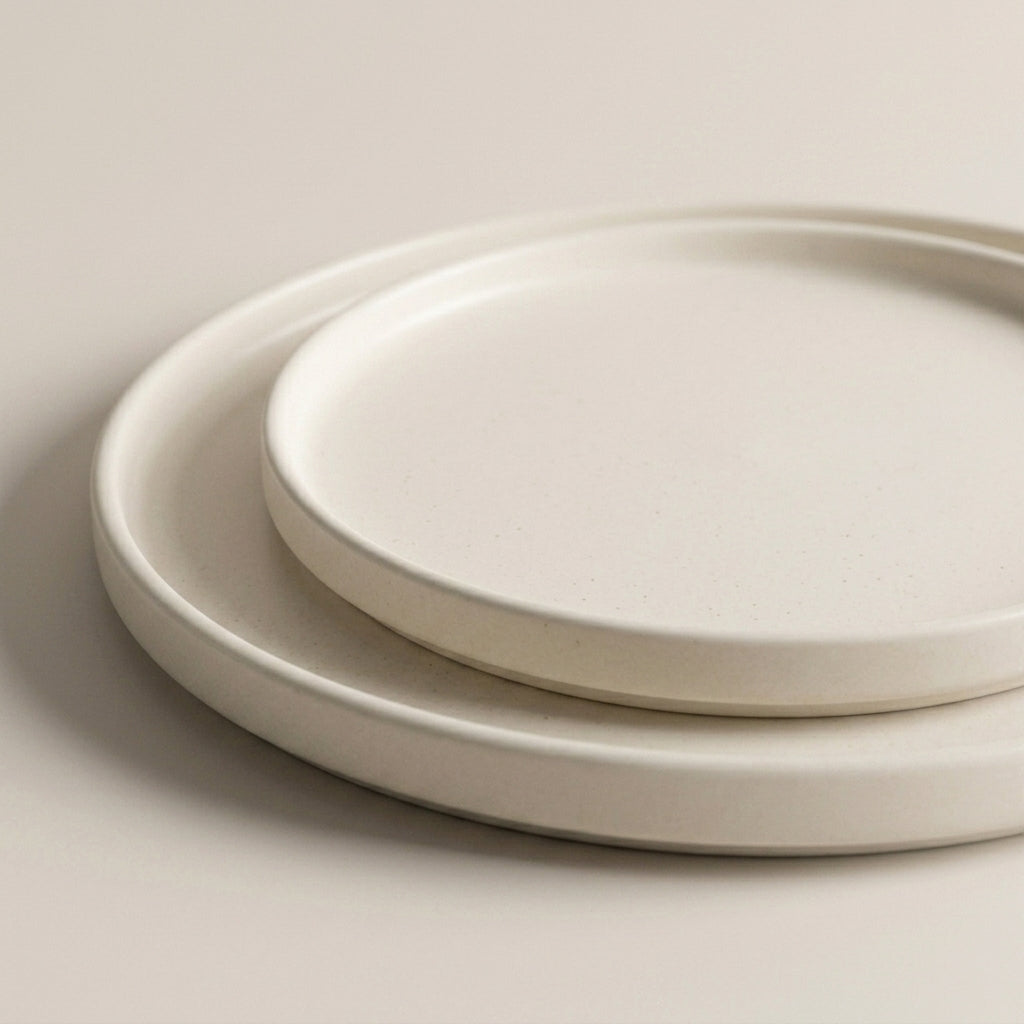 Heirloom Stoneware Dinner Set | Soft Cream