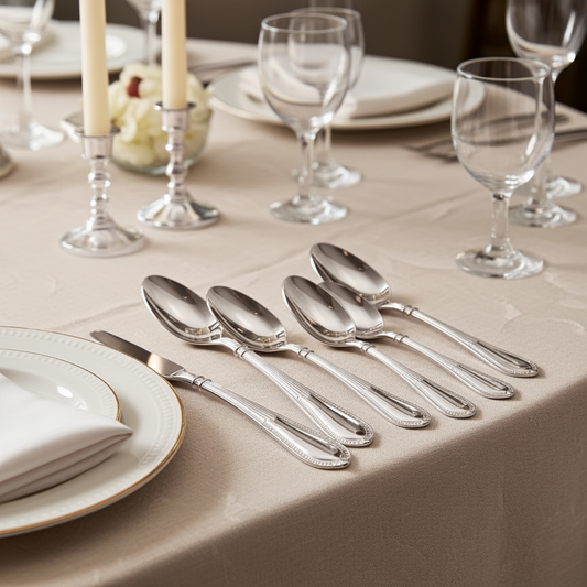 European Silverware Set – Luxury Stainless Steel Cutlery Silver