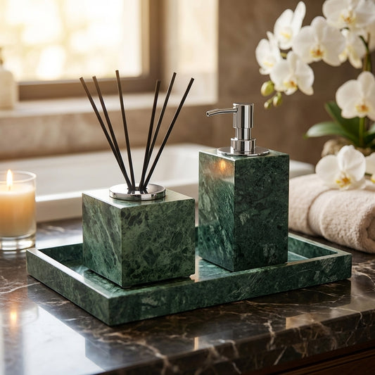 The Monolith Marble Collection | Solid Stone Bathroom Set