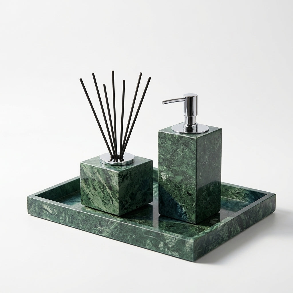 The Monolith Marble Collection | Solid Stone Bathroom Set