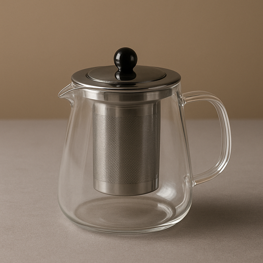 Glass Teapot with Infuser – Heat-Resistant Clear Teaware for Loose Leaf Tea 750ml