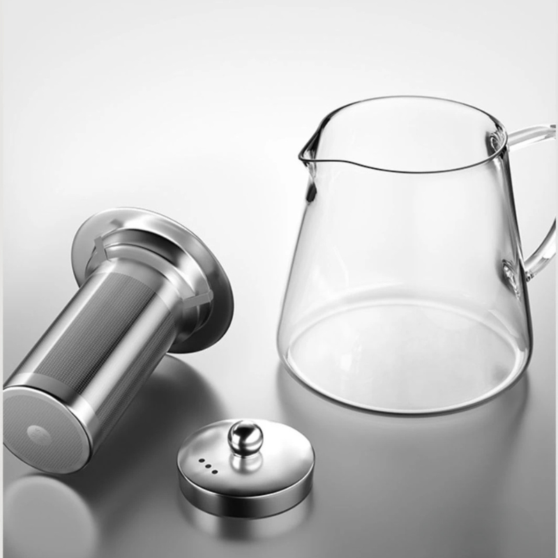 Glass Teapot with Infuser – Heat-Resistant Clear Teaware for Loose Leaf Tea 750ml
