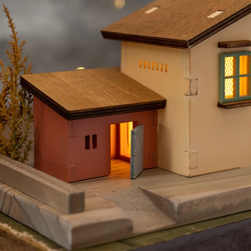 Handcrafted Wooden Miniature House – Home Décor Ornament