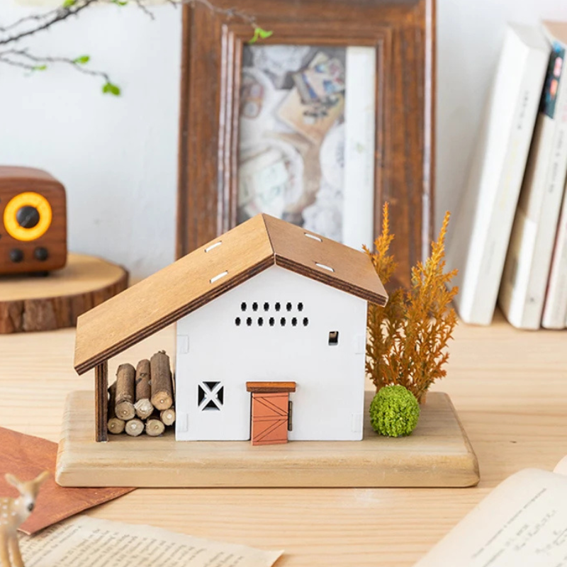 Handcrafted Wooden Miniature House – Home Décor Ornament