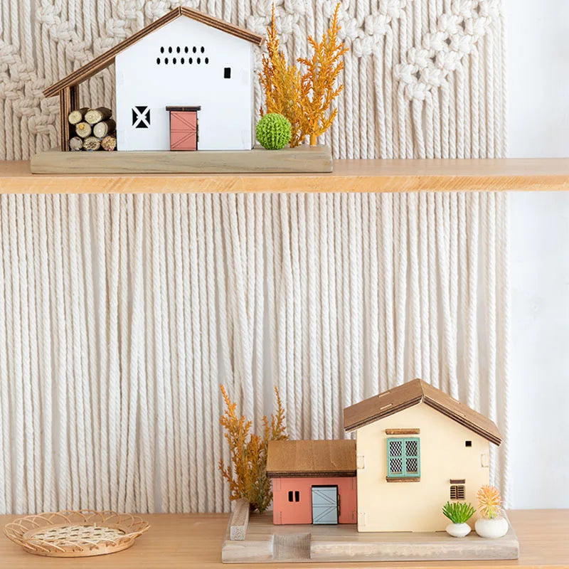 Handcrafted Wooden Miniature House – Home Décor Ornament