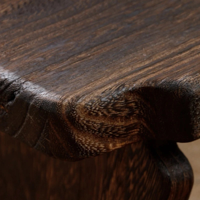 Solid Wood Low Stool – Handmade Nordic Style Footrest & Decorative Bench