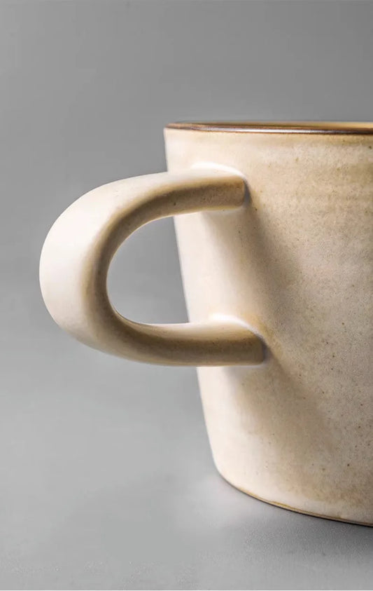 Ceramic Mug and Plate Set – 180 ml – Minimalist &amp; Elegant Tea and Coffee Set