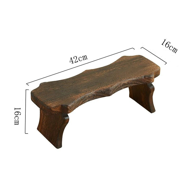 Solid Wood Low Stool – Handmade Nordic Style Footrest & Decorative Bench