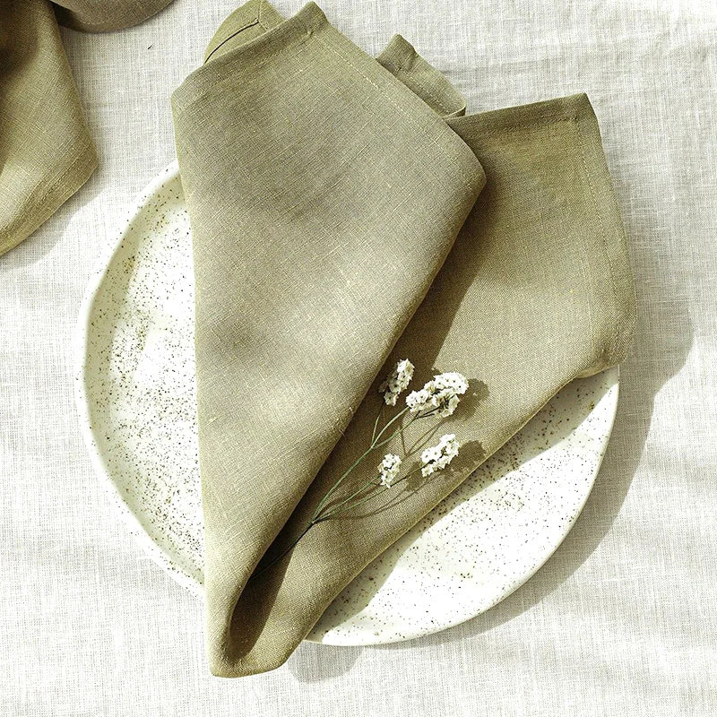 Set of 4 Pure Linen Napkins – Soft, Reusable Table Linen