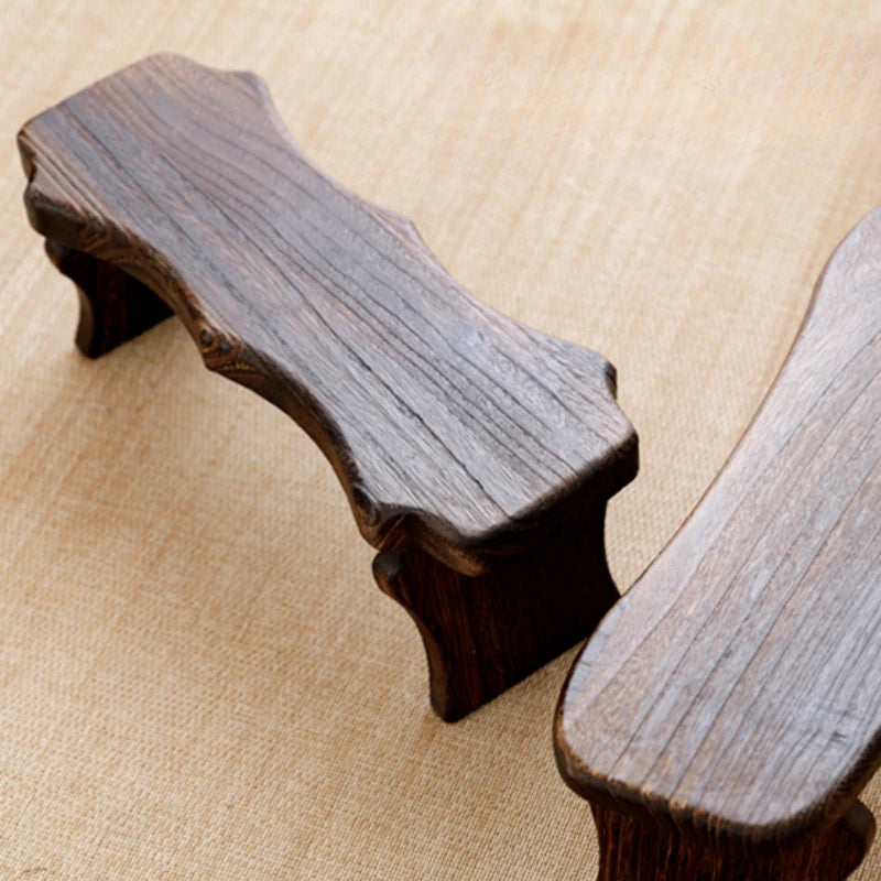 Solid Wood Low Stool – Handmade Nordic Style Footrest & Decorative Bench